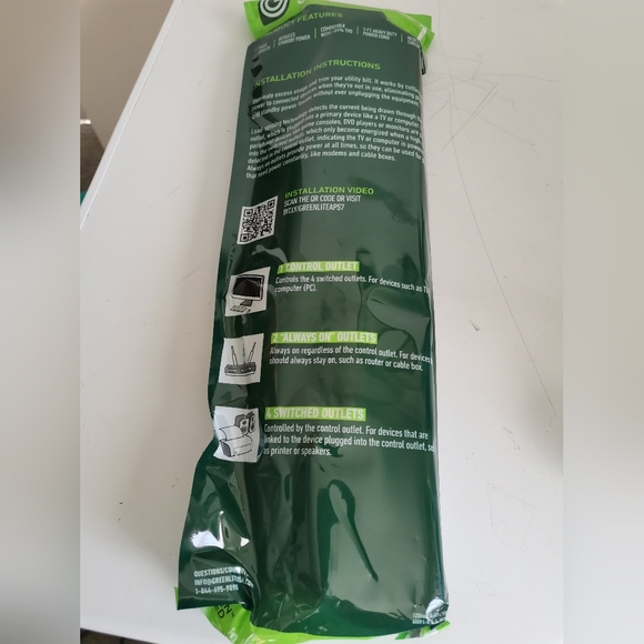 Greenlite  Tier 1 Advanced Power Strip Factory Sealed New Idea for PC and TV - Picture 2 of 3